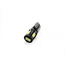 Automobilinė lemputė LED T10 (W5W) 12V 2W 5600K 5SMD baltas Canbus AMiO (vieneto kaina)